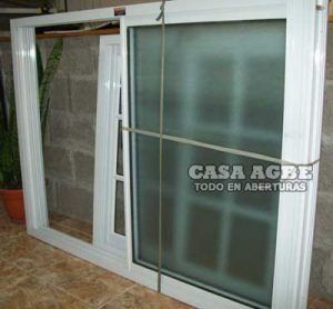 Ventanas de aluminio con vidrio fantasia