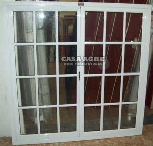 Ventana vidrio repartido linea herrero