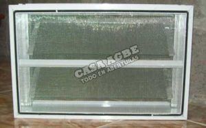 Ventiluz aluminio blanco con mosquitero