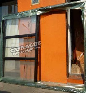 Ventana vidrio repartido horizontal de aluminio