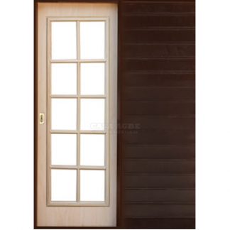 puerta corrediza de embutir vidrio repartido