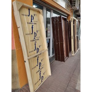 puerta placa marco de madera