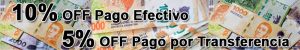 promocion, descuento por pago en efectivo, descuento por pago con transferencia bancaria