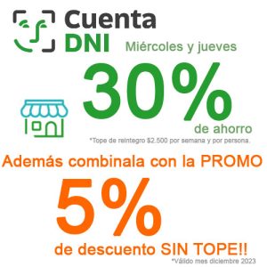Promo cuenta DNI, ahorro y descuentos