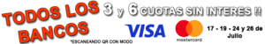 Cuotas sin interés con todos los bancos