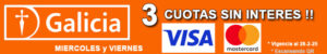 Banco Galicia 3 cuotas sin interes Febrero
