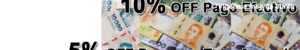 Descuentos pago en efectivo o transferencia bancaria