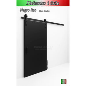 Puerta granero de melamina color negro