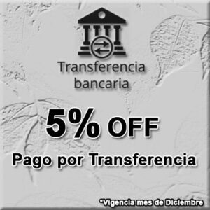 Descuento por pago con transferencia bancaria