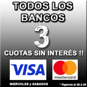 Cuotas sin interes con todos los bancos