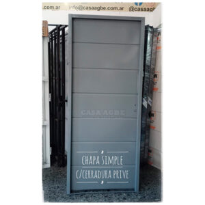 Puerta de chapa simple