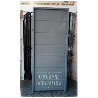 Puerta de chapa simple